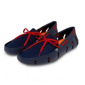 Mayaguana Moccasin Beach Swim Shoe Blue Loafer Net Upper Men's Size 7
